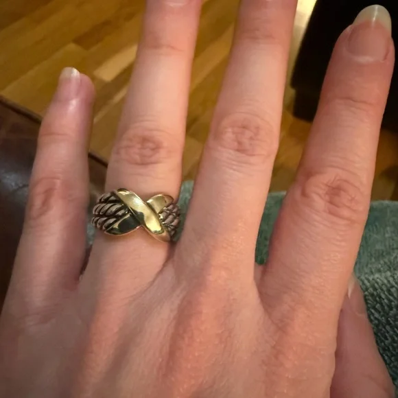 David Yurman Silver and Gold Ring - Picture 4 of 4